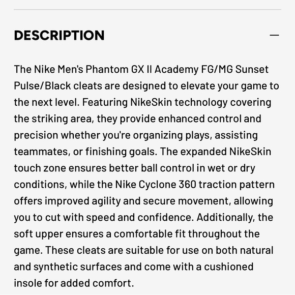 Nike Phantom GX Soccer Cleats Size 9 Pink Black Firm Ground Athletic Shoes - Picture 9 of 10